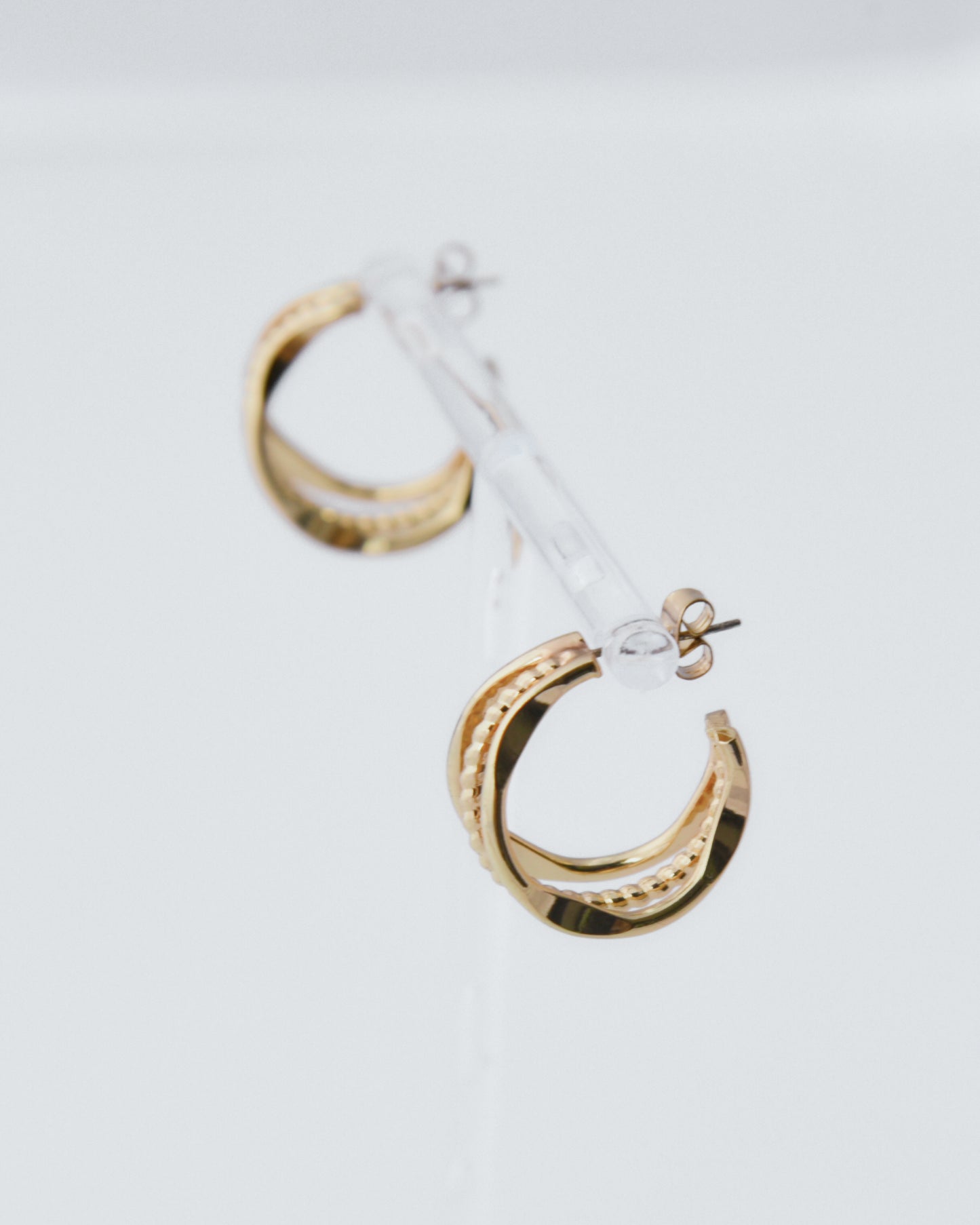 Layer hoop earrings