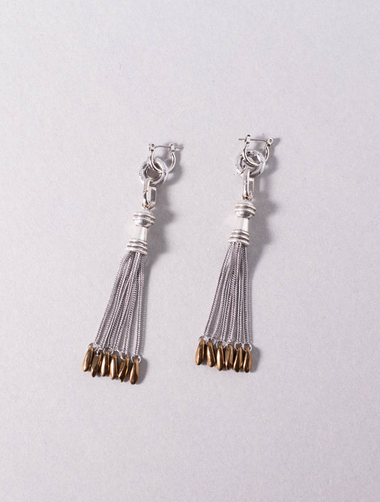 pierce/earring 496 silver×brown