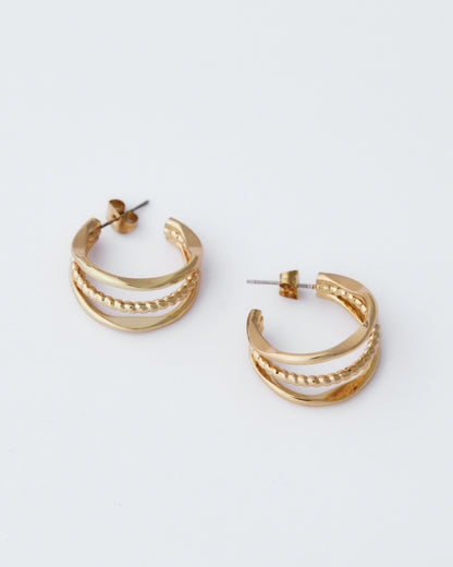 Layer hoop earrings